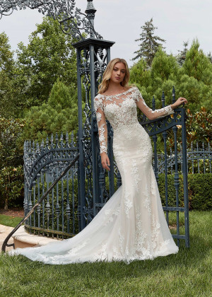 Boat Neck Beaded Ivory Lace Tulle V Back Gorgeous Wedding Dress